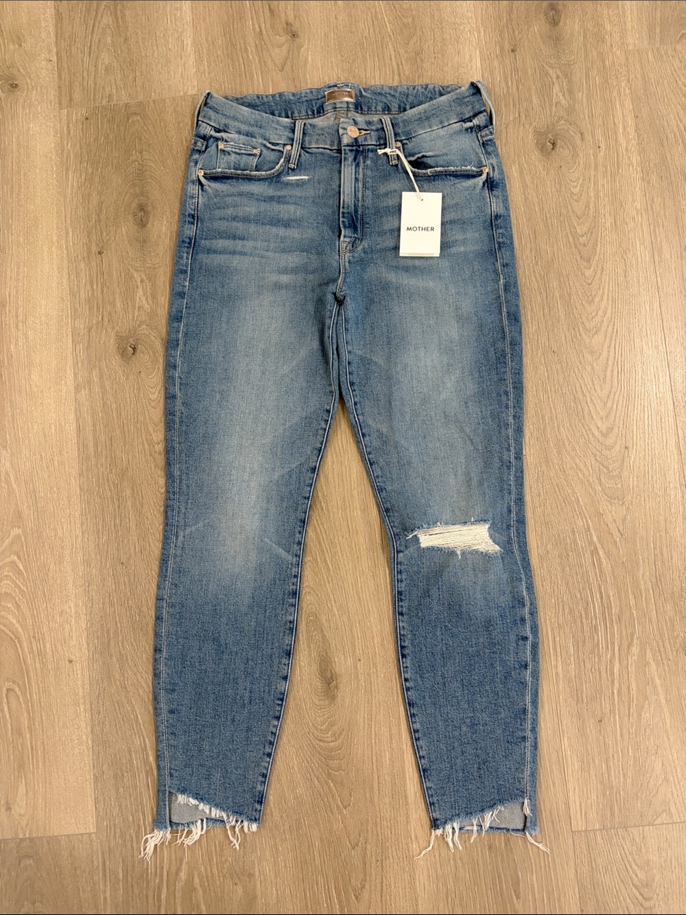 MOTHER Looker Ankle Step Fray Jeans
